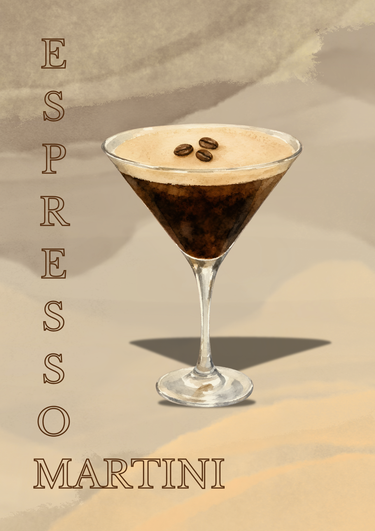 Affiche Espresso Martini à imprimer – Poster cocktail décoration