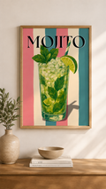 Mojito Cocktail Printable Poster, Digital Download Art Print