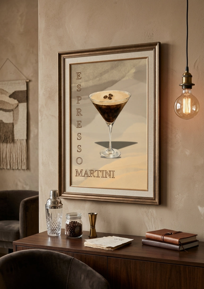 Affiche Espresso Martini à Imprimer – Poster Cocktail Décoration
