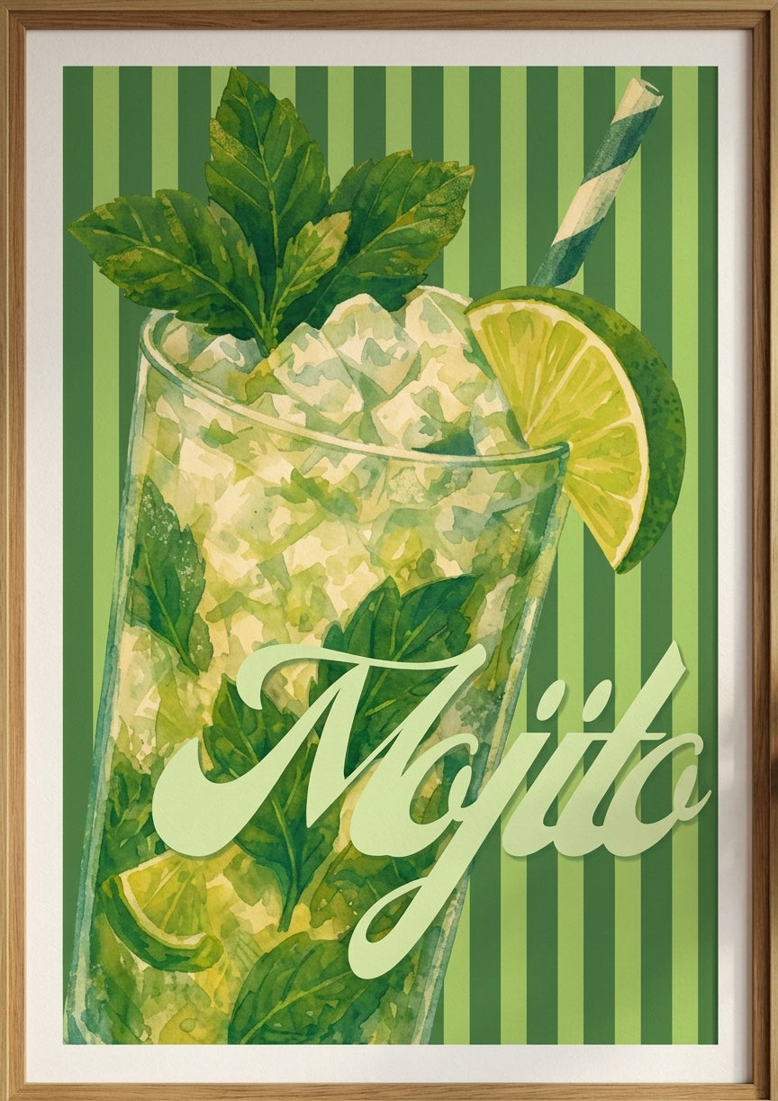Affiche Mojito à Imprimer – Poster Cocktail Décoration
