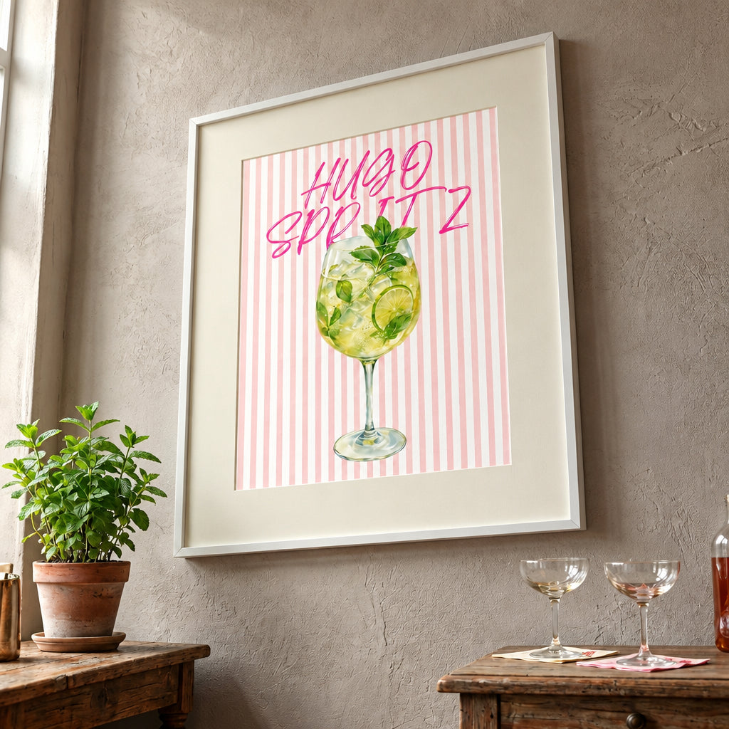 Affiche Hugo Spritz à imprimer – Poster cocktail décoration