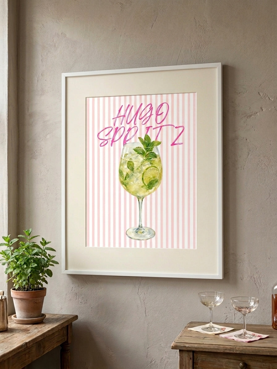 Affiche Hugo Spritz à imprimer – Poster cocktail décoration