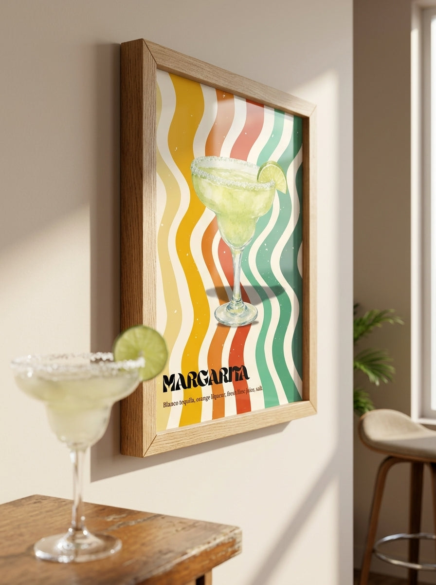 Margarita Cocktail Printable Poster, Digital Download Art Print