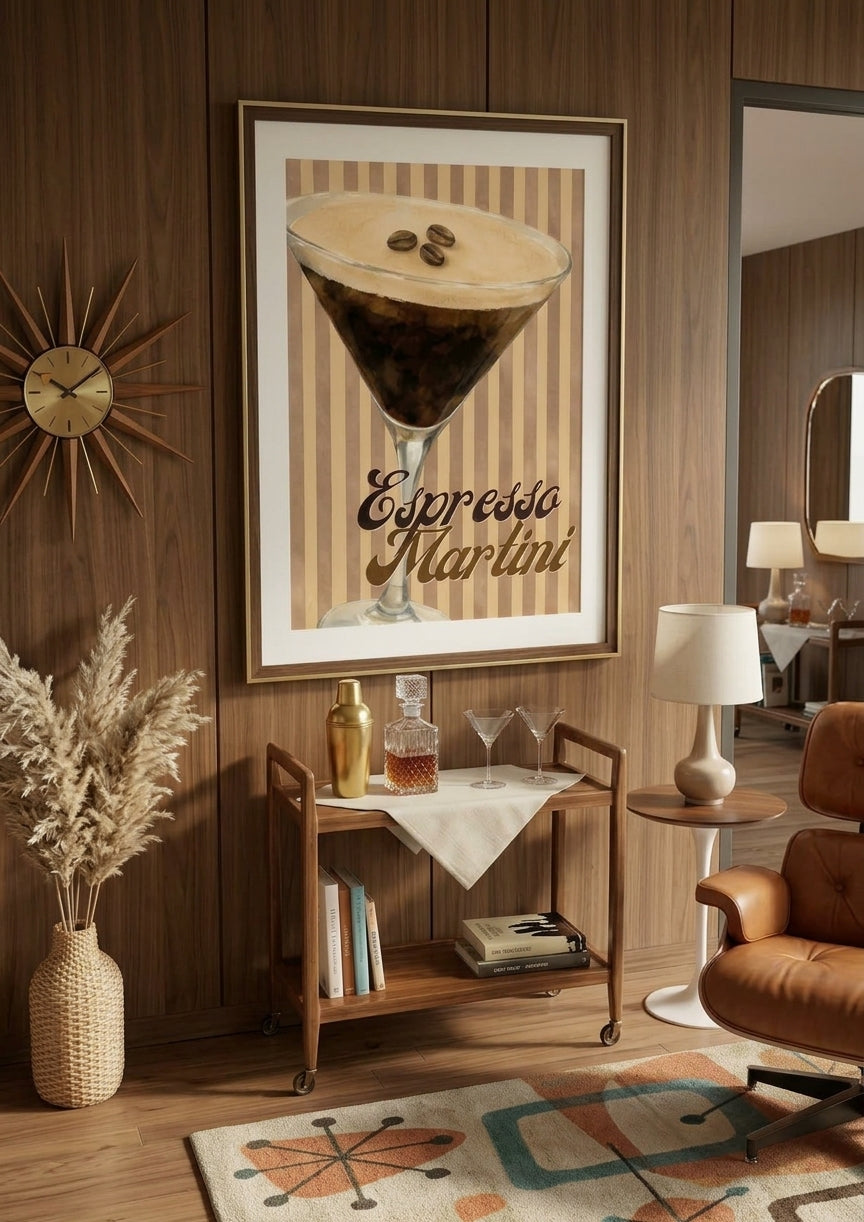 Affiche Espresso Martini à imprimer pour cuisine et coin bar