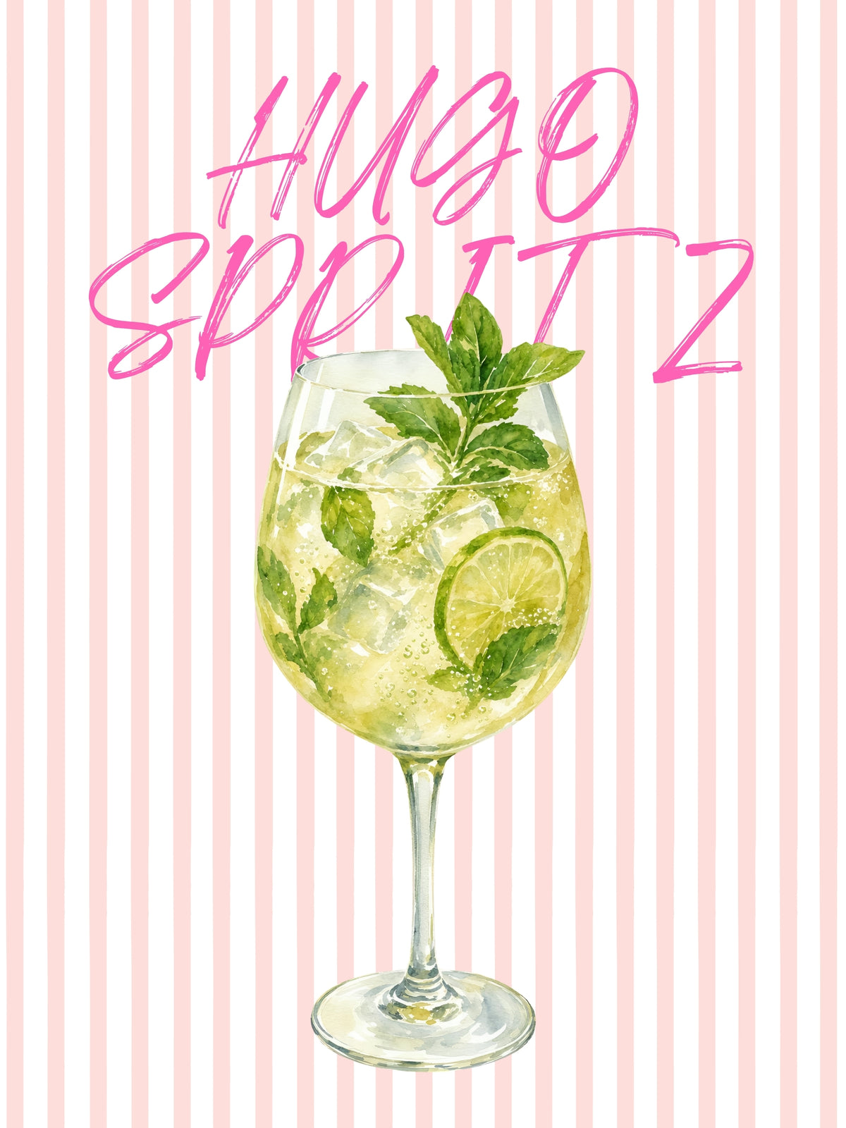 Affiche Hugo Spritz à imprimer – Poster cocktail décoration