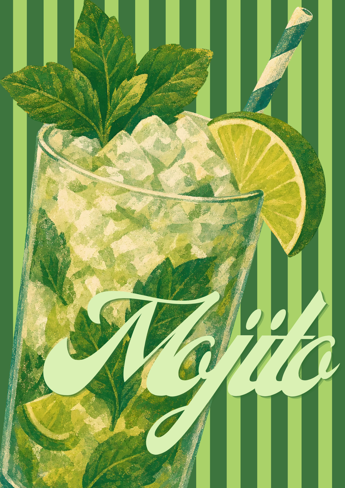 Affiche Mojito à Imprimer – Poster Cocktail Décoration